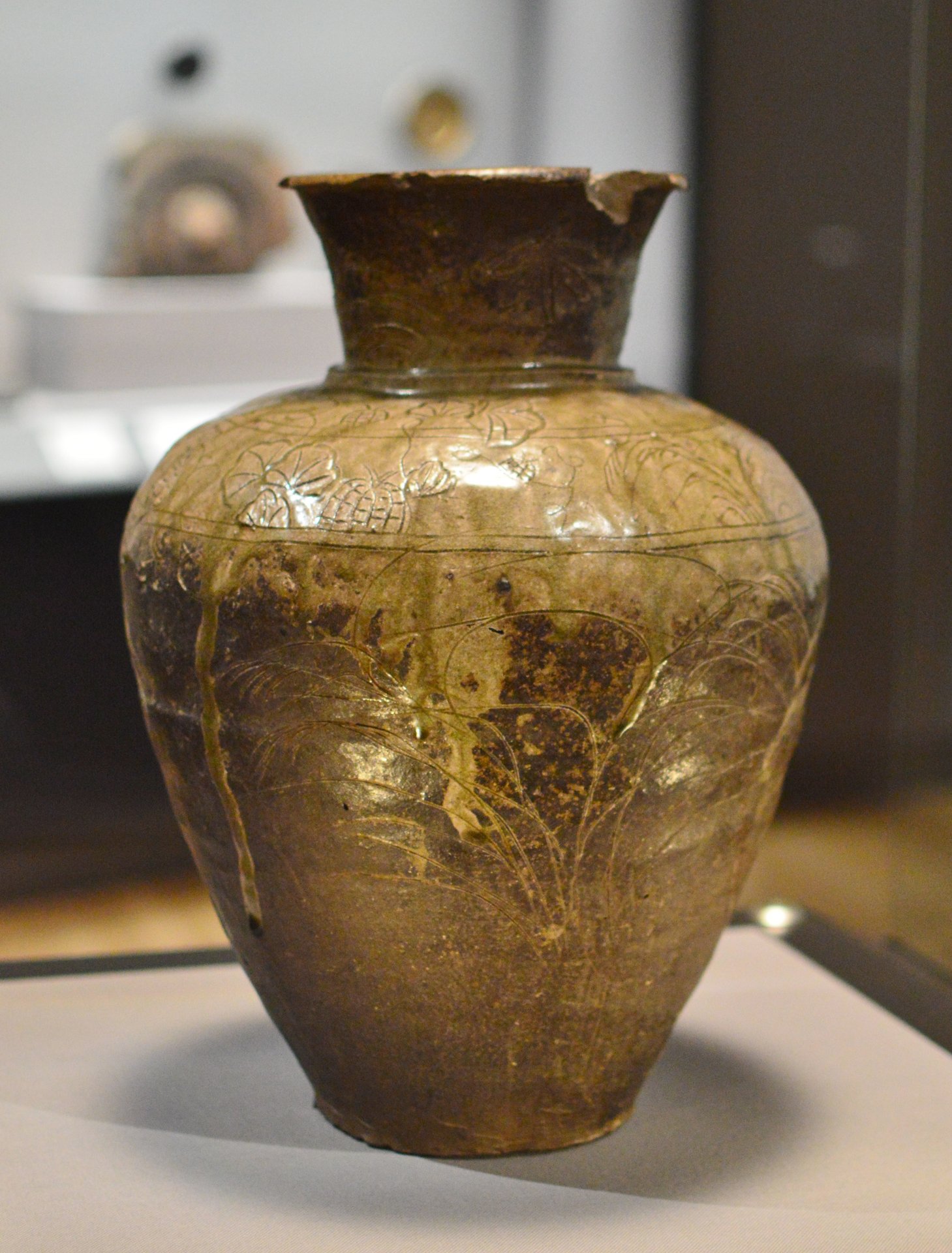 Jar with autumn grasses design, Atsumi ware