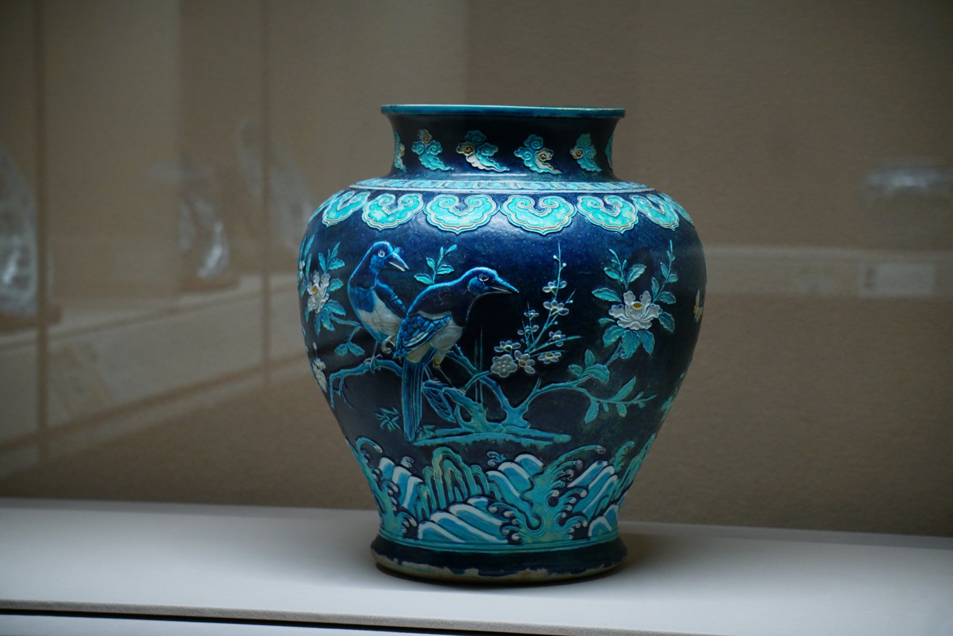 法花花鳥文大壺