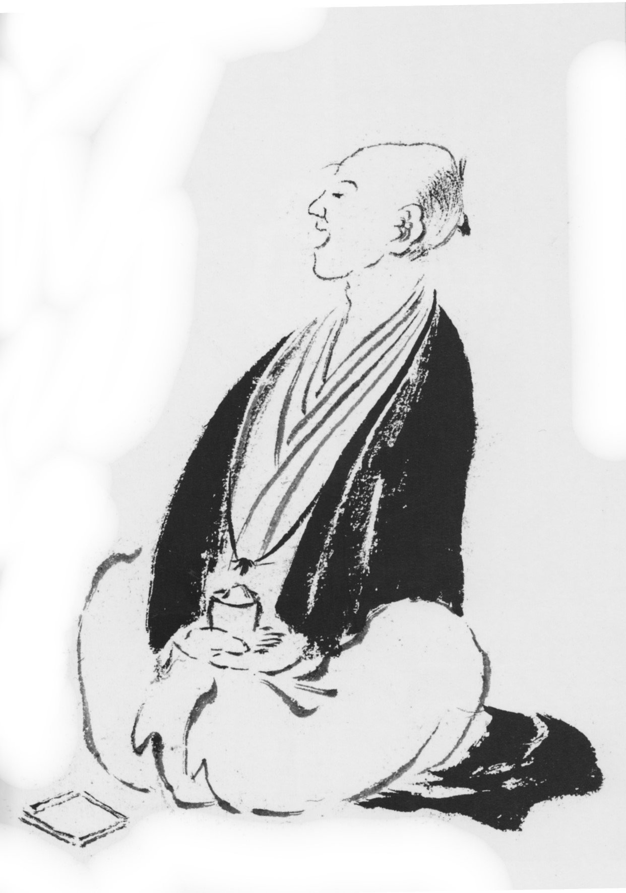 田能村竹田が描いた木米の肖像（1823年）。木米は竹田と交流があった