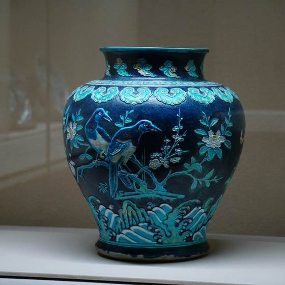 法花花鳥文大壺